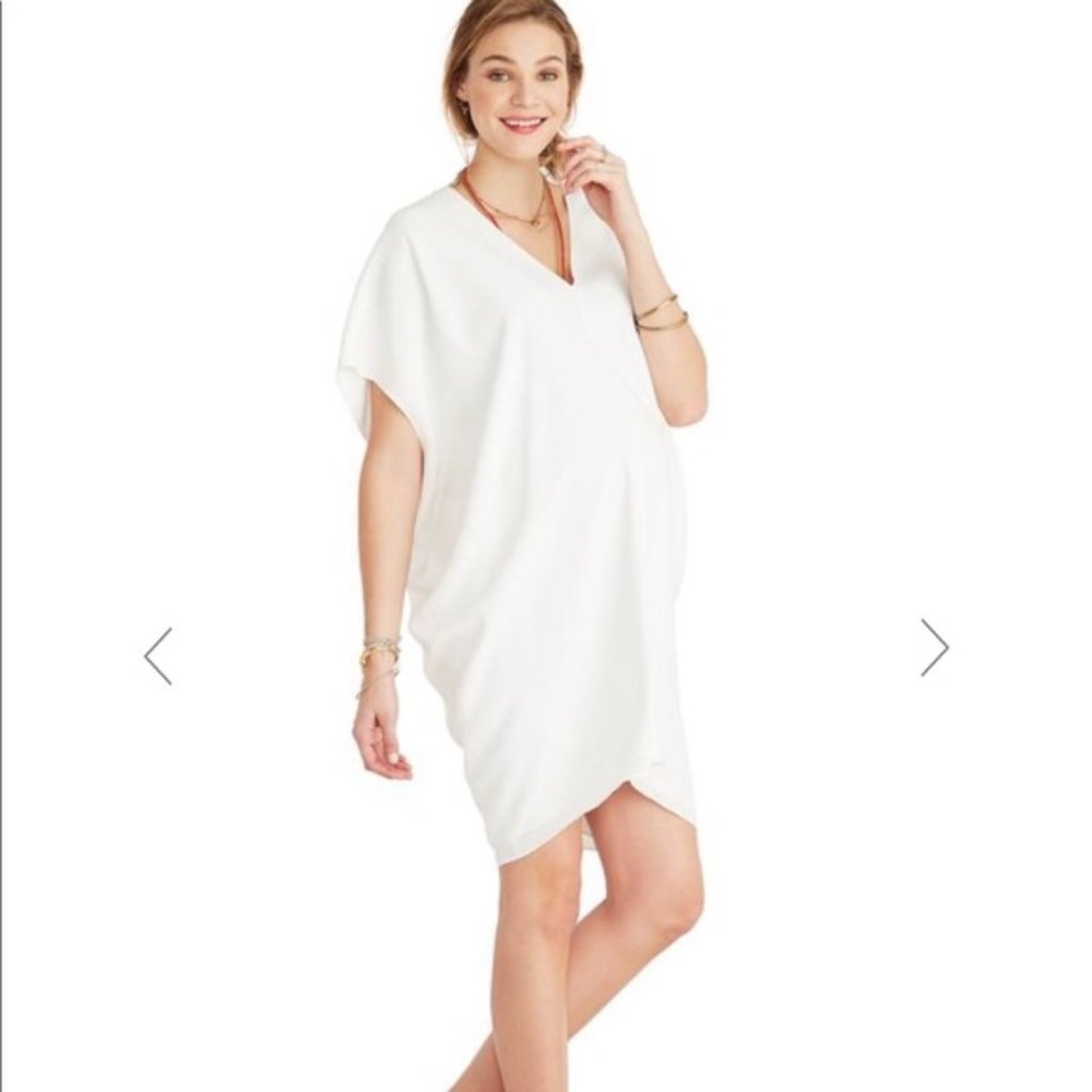 Hatch Maternity  THE SLOUCH DRESS White Size O/S (One-size) NEW